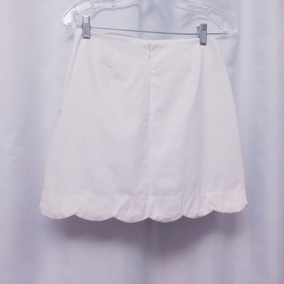 Blue Rain Mini Skirt Embroidered Aztec Boho Festival Scalloped Hem Small New - Picture 3 of 8